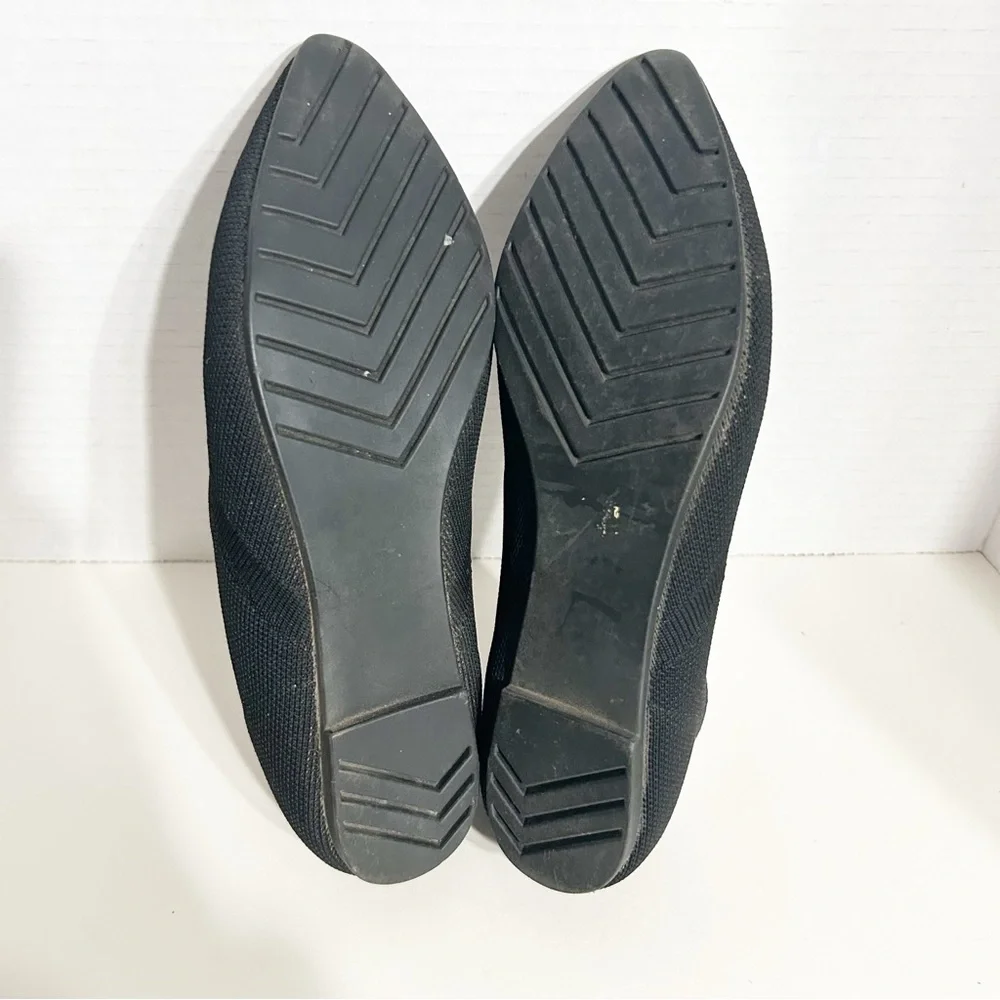 Cynthia Rowley Textile Pointed Toe Slip On Ballet Flats Cushion Heel and Footbed